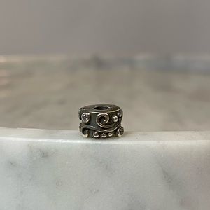 Pandora Sterling Silver Tendril Swirl Clip Charm
